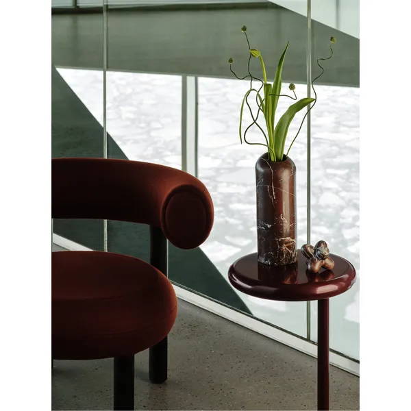 Boulder Vase Tall Red