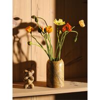 Boulder Vase Wide Gold