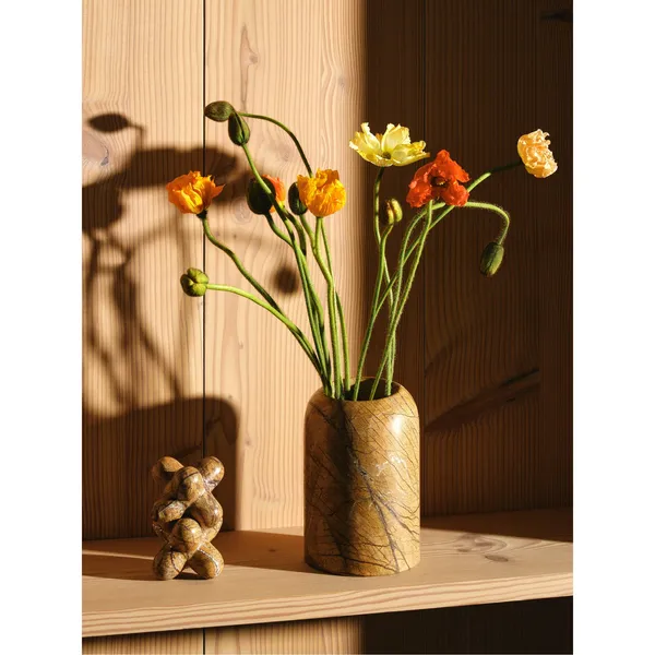 Boulder Vase Wide Gold
