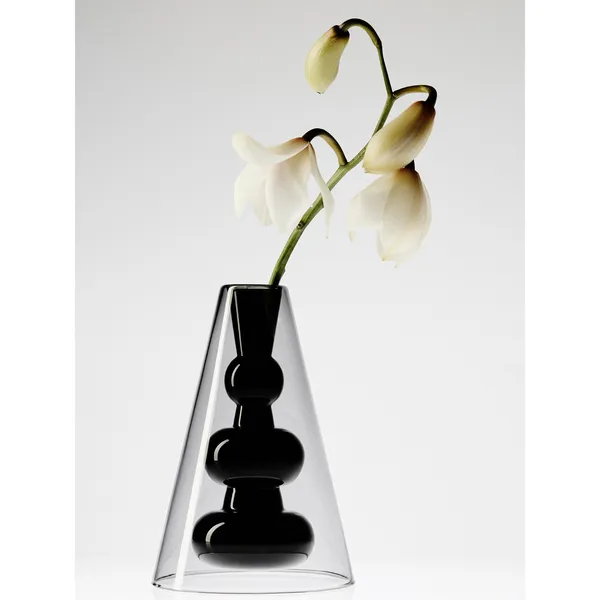 Bump Vase Cone Black