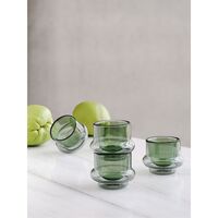 Bump Espressotassen-Set mit 4 Stück Grau/Grün