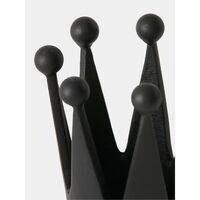 Cast Iron Crown Tealight Holder Black