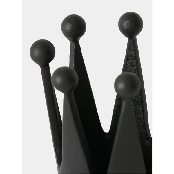 Cast Iron Crown Tealight Holder Black