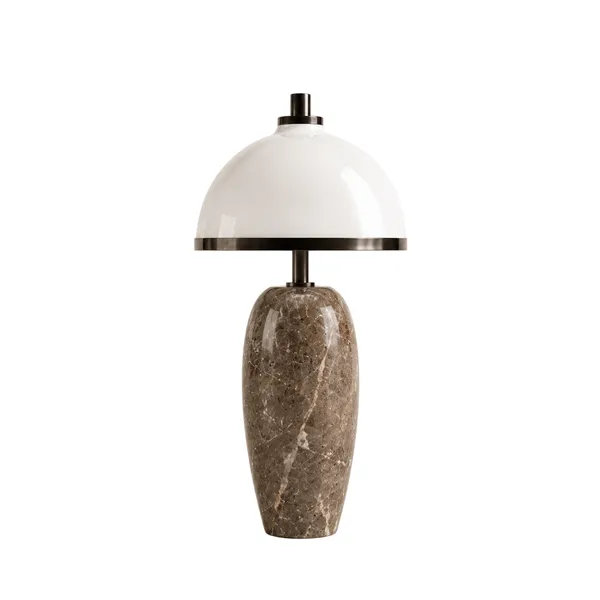 Eternal Moonlight Portable Lamp Ø12cm Brown Marble/Burnished Brass