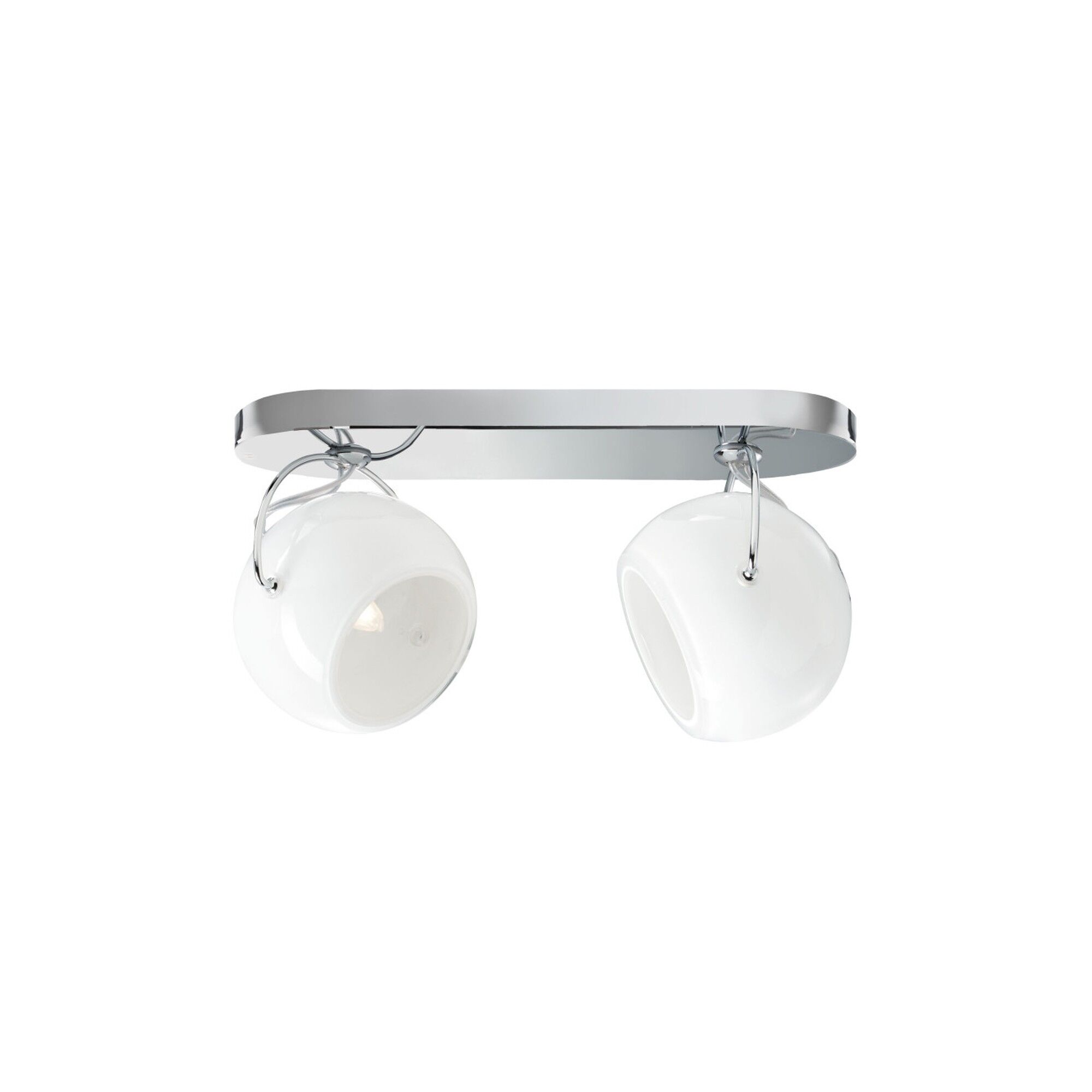 Beluga Vegg- & Taklampe Dobbelt Hvit Opal
