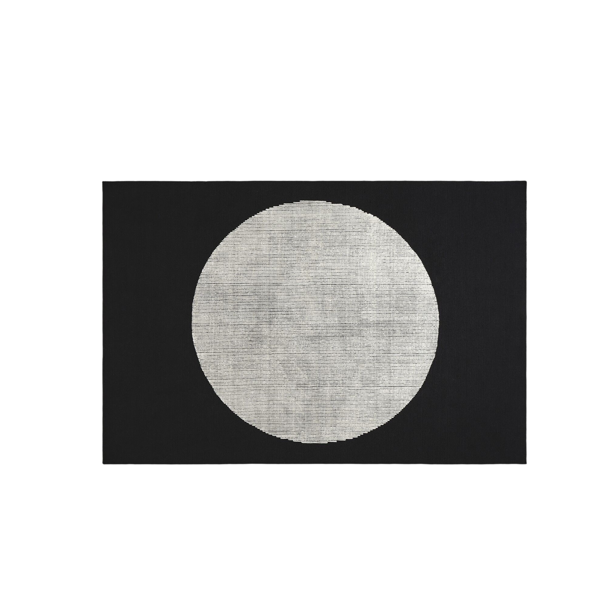 Disc Rug 200x300 Black