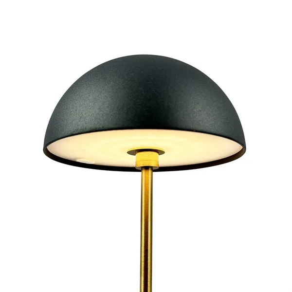 Lot de 2 lampes de table portables Along Mini LED, noir/laiton