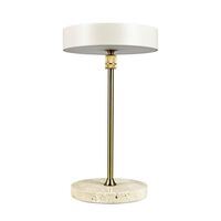 Moonlight Lámpara de mesa portátil LED Beige/Travertino/Latón