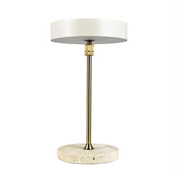Moonlight Lámpara de mesa portátil LED Beige/Travertino/Latón