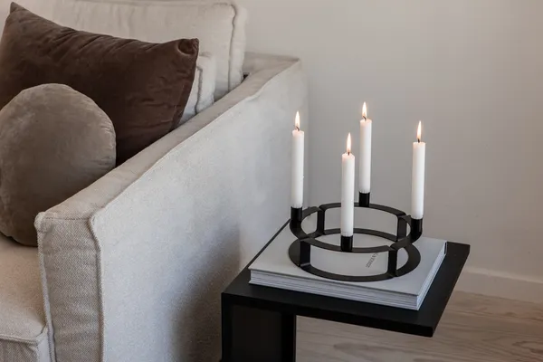 Lucca Candle Holder Matte Black