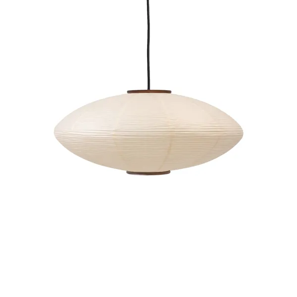 Mori Oval Pendel Ø52 Valnød/Off-white