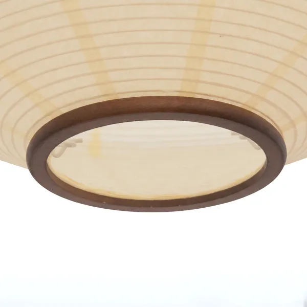 Mori Oval Pendel Ø52 Valnød/Off-white