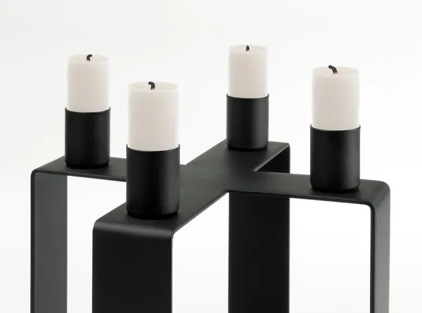 Frame X Candle Holder Matte Black