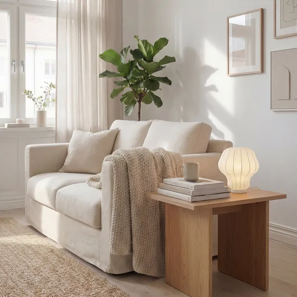 FW03 Motala Cocoon Table Lamp Small White