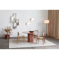 Epic Dining Table Ø130 Red Travertine
