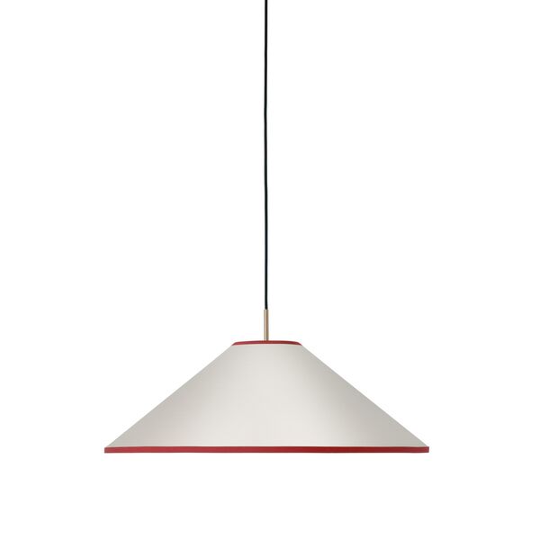 Tafta Cone Pendant Ø65 Rouge/Blanc cassé