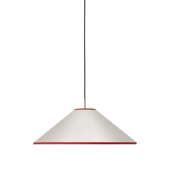 Tafta Cone Pendel Ø65 Rød/Off-white
