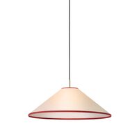 Tafta Cone Pendel Ø65 Rød/Off-white