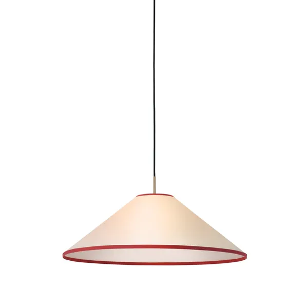 Tafta Cone Pendel Ø65 Rød/Off-white