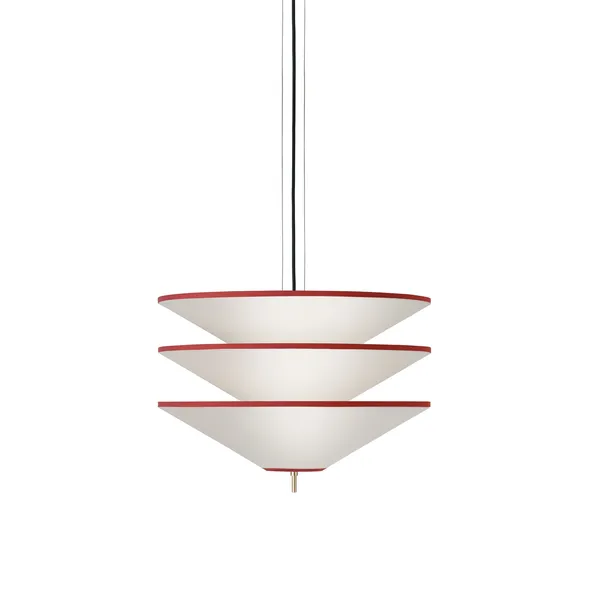 Tafta Layer Pendant Ø52 Red/Off-white