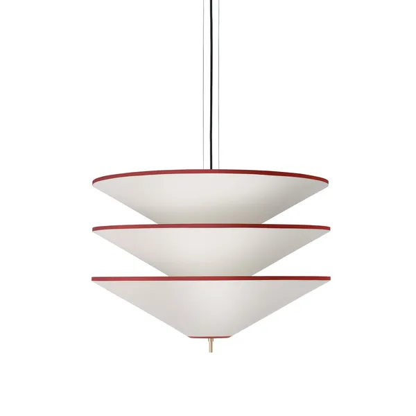 Tafta Layer Pendant Ø65 Red/Off-white