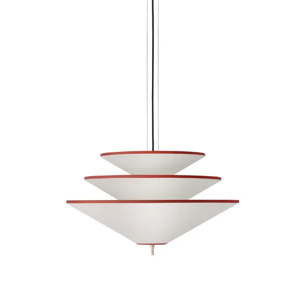 Tafta Layer Mix Pendant Ø65 Red/Off-white