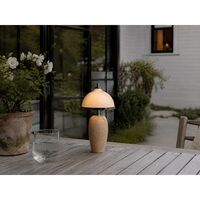 Eternal Moonlight Portable Lamp Ø12cm Travertine/Chrome