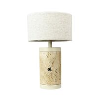 Mellow LED-tafellamp van travertin