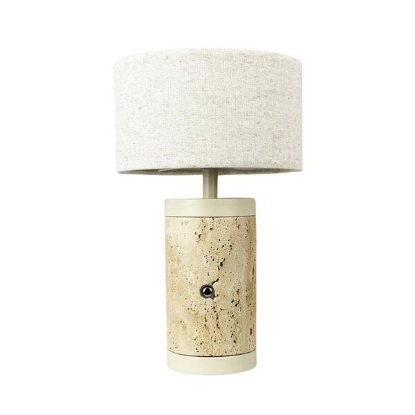 Mellow LED-tafellamp van travertin