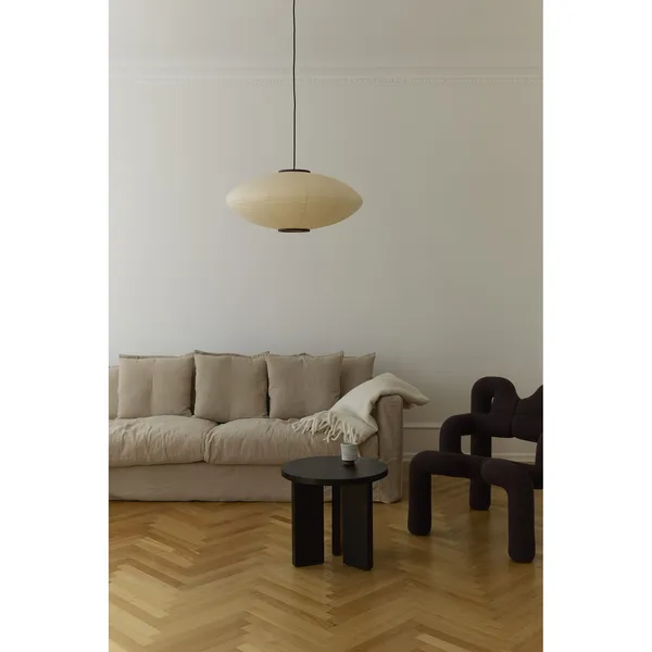 Mori Oval Pendant Ø52 Walnut/Off-white