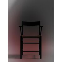 F-Chair Dining Chair With Armrest Burgundy Lacquer/Paper Cord