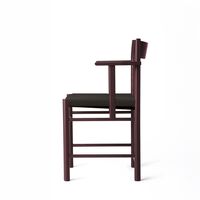 F-Chair Dining Chair With Armrest Burgundy Lacquer/Black