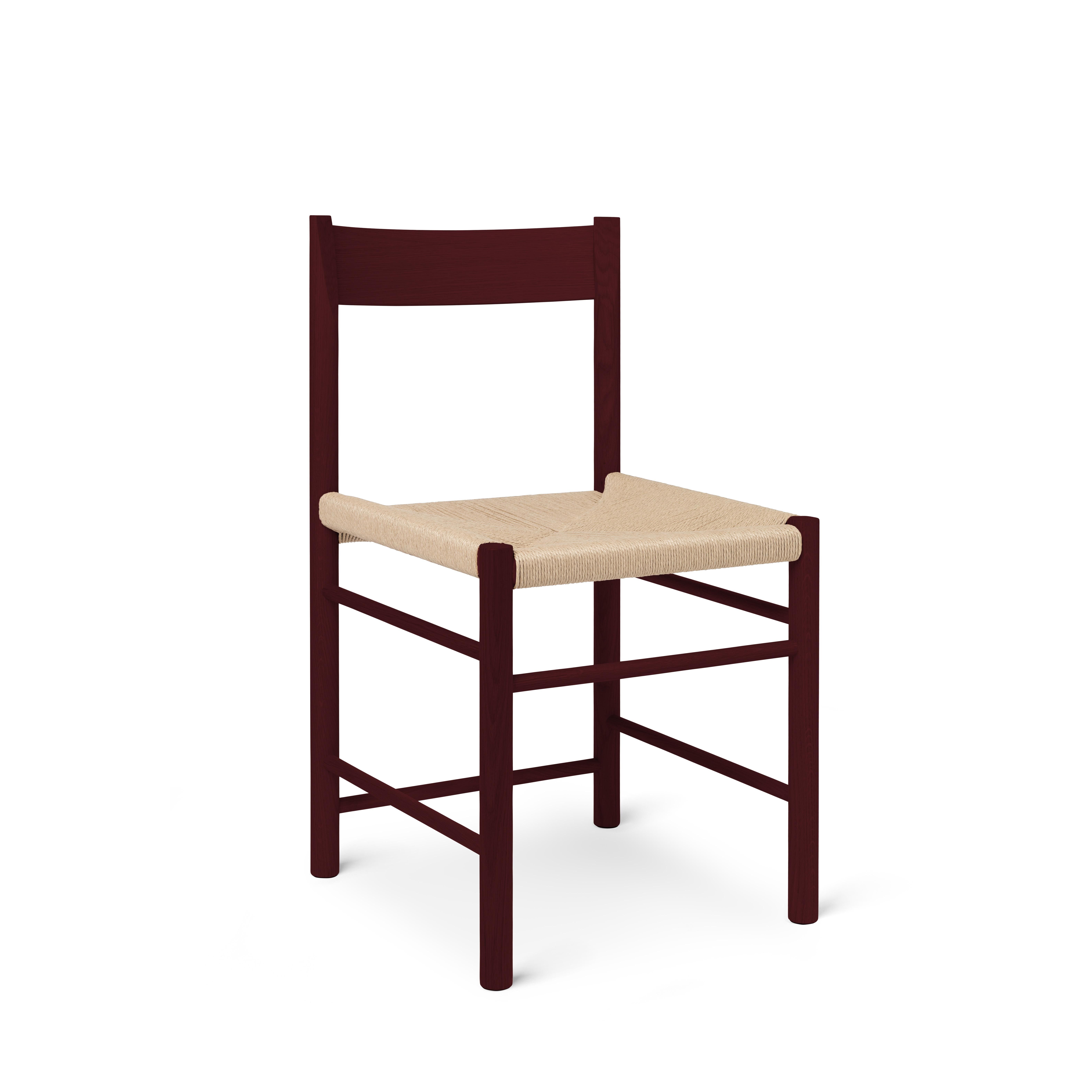 F-Chair Spisebordsstol Burgundy Lak/Papirgarn