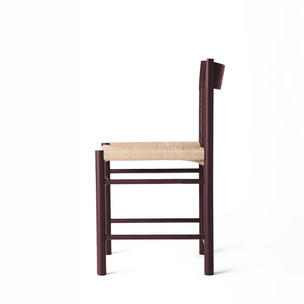 F-Chair Dining Chair Burgundy Lacquer/Paper Cord