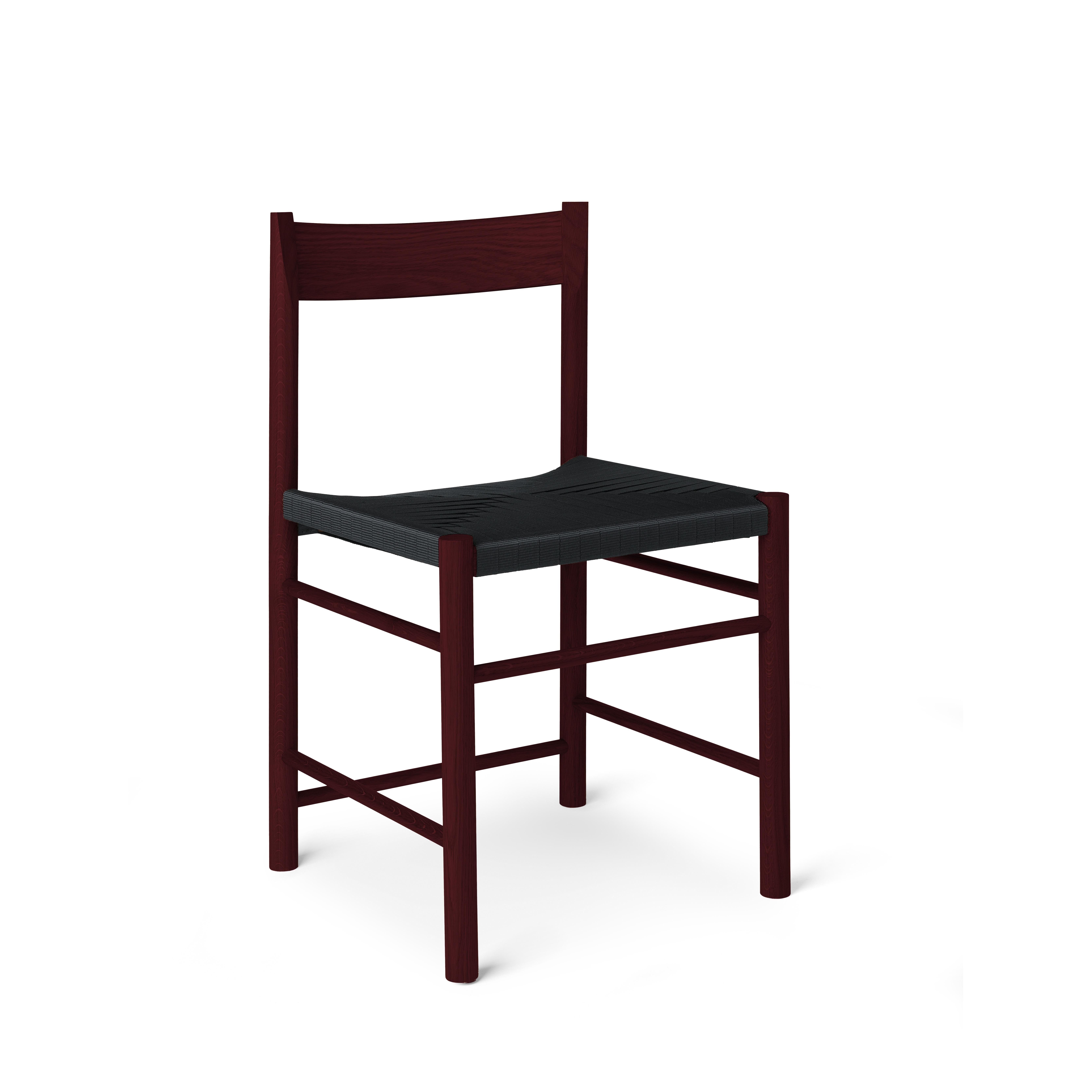 F-Chair Spisebordsstol Burgundy Lak/Sort