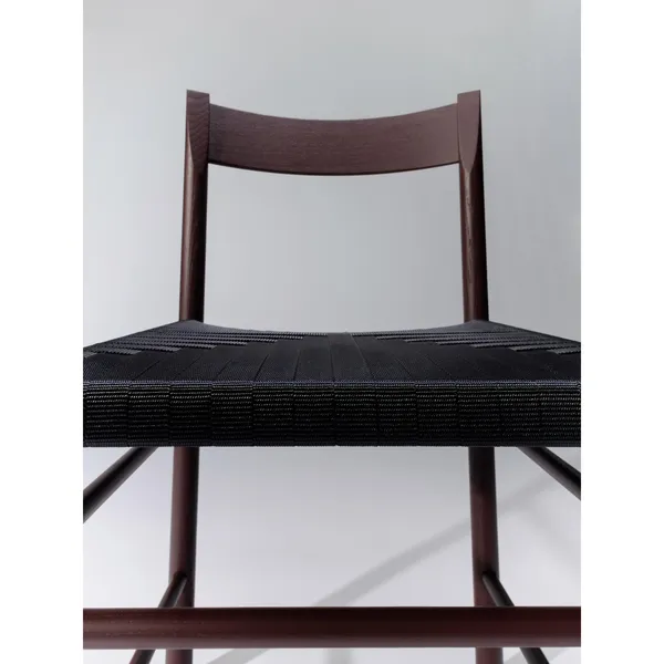F-Chair Dining Chair Burgundy Lacquer/Black