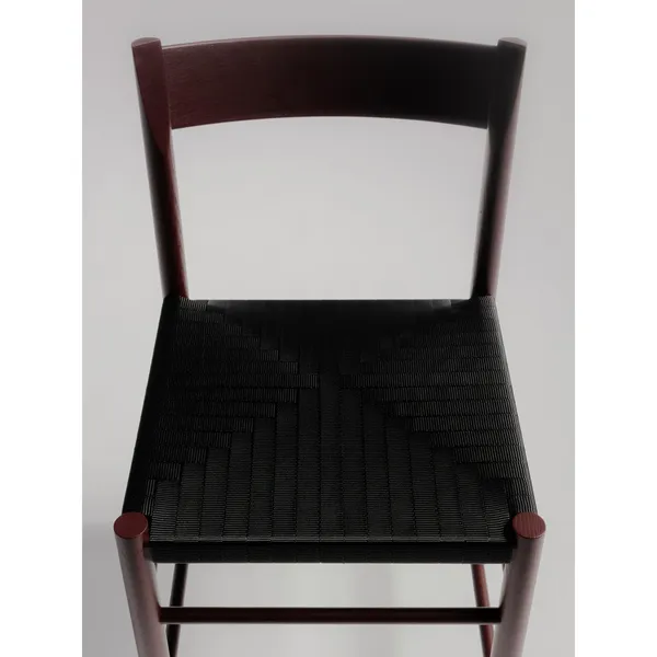 F-Chair Dining Chair Burgundy Lacquer/Black