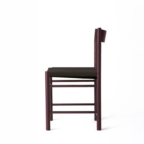 F-Chair Dining Chair Burgundy Lacquer/Black