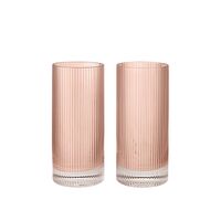 Ripple Highball Glass Set of 2 Blush