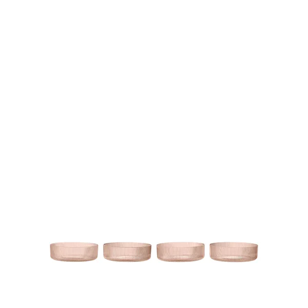 Ripple Ensemble de 4 bols de service Blush