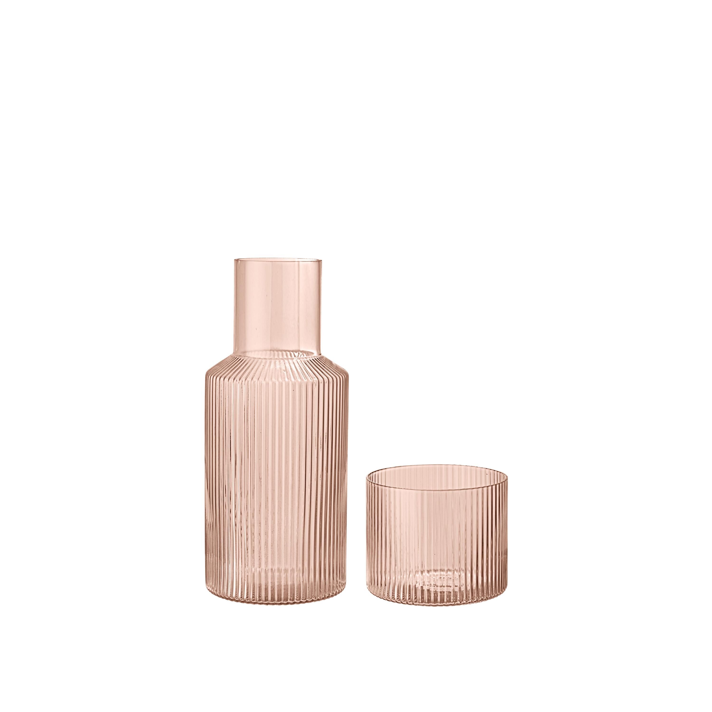 Ripple Small Carafe Set Blush