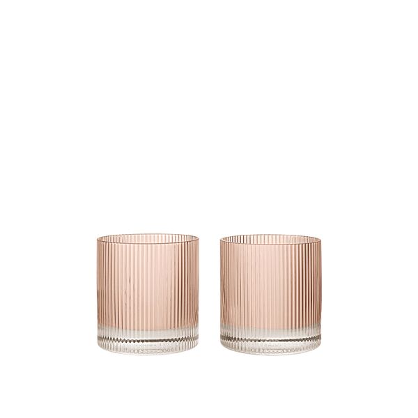 Ripple Tumbler Glass Set of 2 Blush