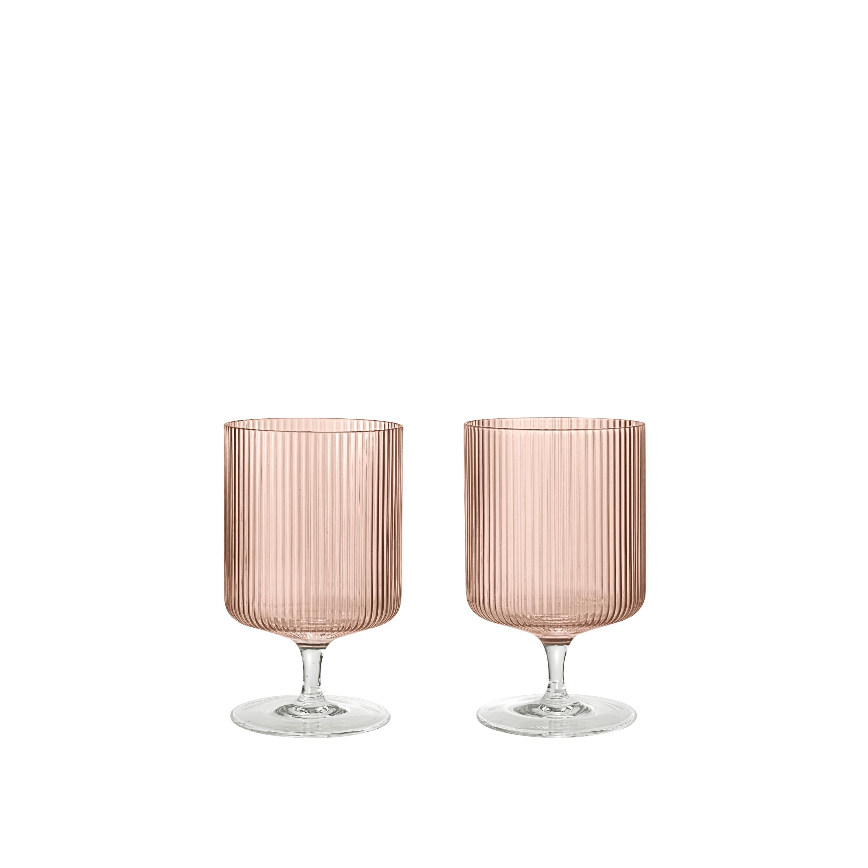 Ripple vinglass, 2-pakning, Blush