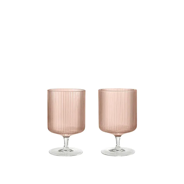 Ripple Wijnglazenset van 2 Blush