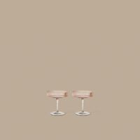Ripple Champagne Saucer Set di 2 Blush
