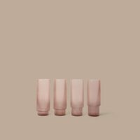 Ripple Long Drink Glass Set of 4 Blush