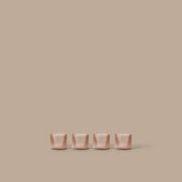 Ripple Low Glass Set of 4 Blush