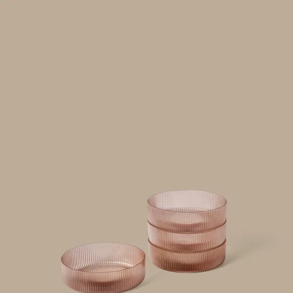 Ripple Ensemble de 4 bols de service Blush