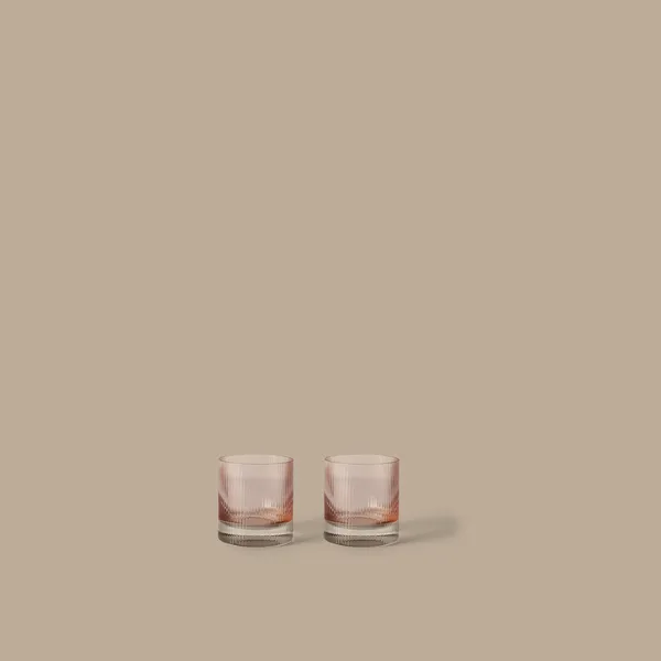 Ripple Tumbler Glass Set of 2 Blush