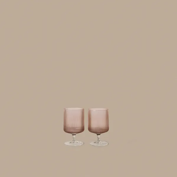 Ripple Wijnglazenset van 2 Blush